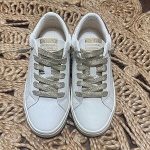 Vintage Havana White and Gold Sneakers